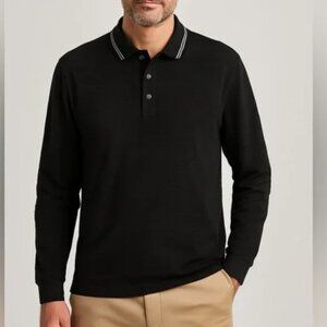 NEW Ted Baker Long Sleeve Polo Shirt | Black